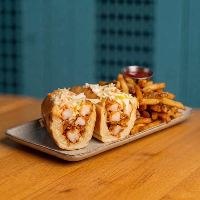 Shrimp Po'boy Sandwich.